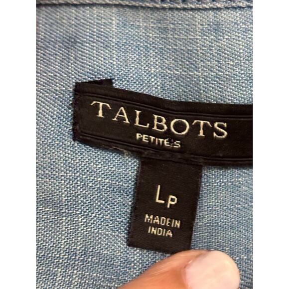 Talbots blue chambray top, country, western, southwestern, festival, Americana - Picture 4 of 5